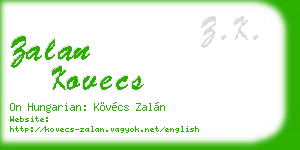 zalan kovecs business card