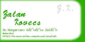 zalan kovecs business card